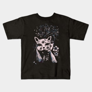 Sakura Mask Pencil Kids T-Shirt